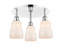 Innovations Lighting 516-3C-PC-G391 - Ellery - 3 Light - 17 inch - Polished Chrome - Flush Mount