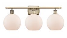 Innovations Lighting 516-3W-AB-G121-LED - Athens - 3 Light - 28 inch - Antique Brass - Bath Vanity Light