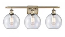 Innovations Lighting 516-3W-AB-G124-LED - Athens - 3 Light - 28 inch - Antique Brass - Bath Vanity Light