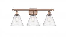 Innovations Lighting 516-3W-AC-GBC-84-LED - Berkshire - 3 Light - 28 inch - Antique Copper - Bath Vanity Light