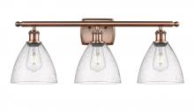 Innovations Lighting 516-3W-AC-GBD-754-LED - Bristol - 3 Light - 28 inch - Antique Copper - Bath Vanity Light