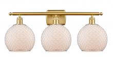 Innovations Lighting 516-3W-SG-G121-8CSN - Farmhouse Chicken Wire - 3 Light - 28 inch - Satin Gold - Bath Vanity Light