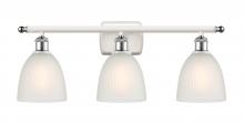 Innovations Lighting 516-3W-WPC-G381 - Castile - 3 Light - 26 inch - White Polished Chrome - Bath Vanity Light