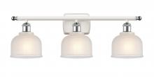 Innovations Lighting 516-3W-WPC-G411-LED - Dayton - 3 Light - 26 inch - White Polished Chrome - Bath Vanity Light