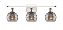 Innovations Lighting 516-3W-WPC-G556-6SM - Rochester - 3 Light - 26 inch - White Polished Chrome - Bath Vanity Light