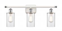 Innovations Lighting 516-3W-WPC-G802-LED - Clymer - 3 Light - 24 inch - White Polished Chrome - Bath Vanity Light