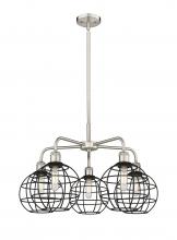 Innovations Lighting 516-5CR-SN-CE-8-BK - Lake Placid - 5 Light - 26 inch - Satin Nickel - Chandelier