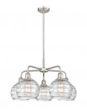 Innovations Lighting 516-5CR-SN-G1213-8 - Athens Deco Swirl - 5 Light - 26 inch - Satin Nickel - Chandelier