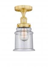 Innovations Lighting 616-1F-SG-G184 - Canton - 1 Light - 6 inch - Satin Gold - Semi-Flush Mount