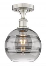 Innovations Lighting 616-1F-SN-G556-8SM - Rochester - 1 Light - 8 inch - Brushed Satin Nickel - Semi-Flush Mount