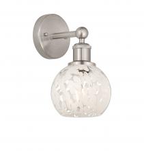 Innovations Lighting 616-1W-SN-G1216-6WM - White Mouchette - 1 Light - 6 inch - Brushed Satin Nickel - Sconce