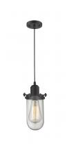 Innovations Lighting 900-1P-BK-CE231-BK-CL-LED - Centri - 1 Light - 5 inch - Matte Black - Cord hung - Mini Pendant