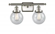 Innovations Lighting 916-2W-SN-G204-6-LED - Beacon - 2 Light - 16 inch - Brushed Satin Nickel - Bath Vanity Light