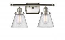 Innovations Lighting 916-2W-SN-G64-LED - Cone - 2 Light - 16 inch - Brushed Satin Nickel - Bath Vanity Light