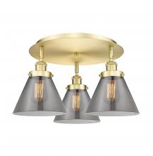 Innovations Lighting 916-3C-SG-G43 - Cone - 3 Light - 20 inch - Satin Gold - Flush Mount