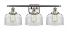 Innovations Lighting 916-3W-SN-G72-LED - Bell - 3 Light - 28 inch - Brushed Satin Nickel - Bath Vanity Light