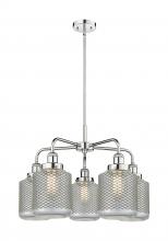  916-5CR-PC-G262 - Edison - 5 Light - 25 inch - Polished Chrome - Chandelier