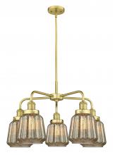 Innovations Lighting 916-5CR-SG-G146 - Chatham - 5 Light - 26 inch - Satin Gold - Chandelier