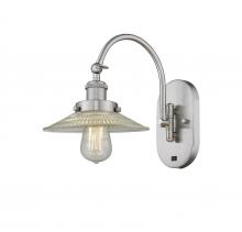 Innovations Lighting 918-1W-SN-G2-LED - Halophane - 1 Light - 9 inch - Brushed Satin Nickel - Sconce