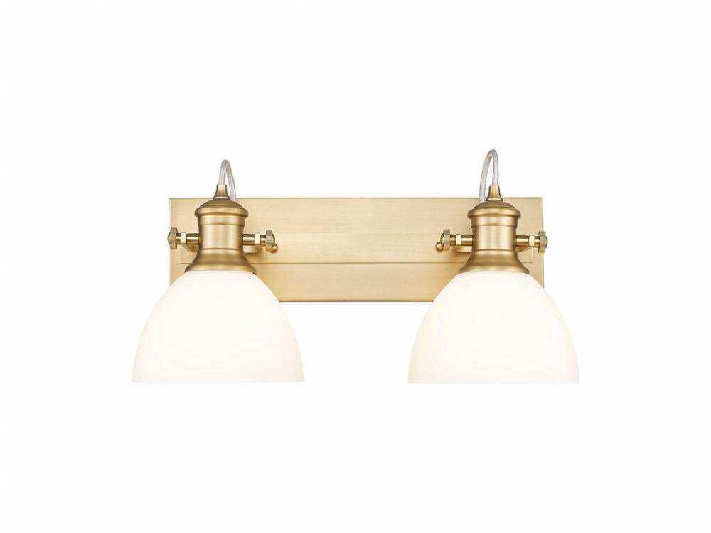 Hines 1-Light Vanity Light in Brushed Champagne Bronze with Opal Glass