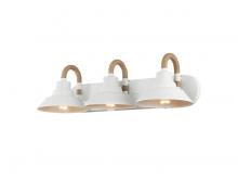 Golden 3318-BA3 NWT - Journey 3-Light Vanity Light in Natural White