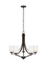 Generation-Seagull 3137305-710 - Elmwood Park traditional 5-light indoor dimmable ceiling chandelier pendant light in bronze finish w