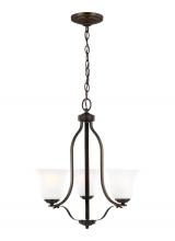 Generation-Seagull 3139003-710 - Emmons traditional 3-light indoor dimmable ceiling chandelier pendant light in bronze finish with sa