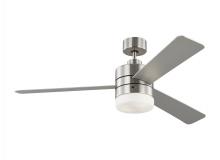 Generation-Seagull 3ERAR52BSD - Era 52" Dimmable LED Indoor/Outdoor Brushed Steel Ceiling Fan with Light Kit, Remote Control and