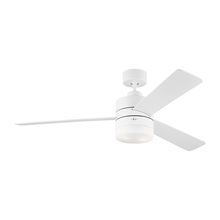 Generation-Seagull 3ERAR52RZWD - Era 52" Dimmable LED Indoor/Outdoor Matte White Ceiling Fan with Light Kit, RemoteControl and Ma