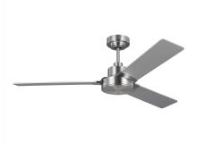 Generation-Seagull 3JVR52BS - Jovie 52" Indoor/Outdoor Brushed Steel Ceiling Fan with Wall Control and Manual Reversible Motor