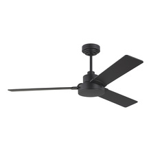 Generation-Seagull 3JVR52MBK - Jovie 52" Indoor/Outdoor Midnight Black Ceiling Fan with Wall Control and Manual Reversible Moto