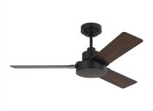 Generation-Seagull 3JVR44MBK - Jovie 44" Indoor/Outdoor Midnight Black Ceiling Fan with Wall Control and Manual Reversible Moto