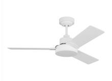 Generation-Seagull 3JVR44RZW - Jovie 44" Indoor/Outdoor Matte White Ceiling Fan with Wall Control and Manual Reversible Motor