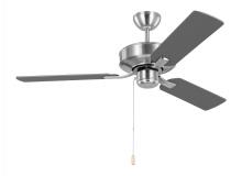 Generation-Seagull 3LD48BS - Linden 48'' traditional indoor brushed steel silver ceiling fan with reversible motor