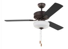 Generation-Seagull 3LD48BZD - Linden 48'' traditional dimmable LED indoor bronze ceiling fan with light kit and reversible