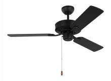 Generation-Seagull 3LD48MBK - Linden 48'' traditional indoor midnight black ceiling fan with reversible motor