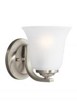 Generation-Seagull 4139001-962 - Emmons traditional 1-light indoor dimmable bath vanity wall sconce in brushed nickel silver finish w