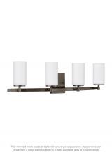 Generation-Seagull 4424604-778 - Alturas contemporary 4-light indoor dimmable bath vanity wall sconce in brushed oil rubbed bronze fi