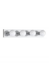 Generation-Seagull 4738-05 - Center Stage traditional 4-light indoor dimmable bath vanity wall sconce in chrome silver finish