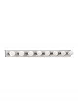 Generation-Seagull 4740-98 - Center Stage traditional 8-light indoor dimmable bath vanity wall sconce in brushed stainless silver