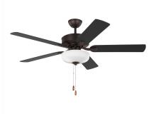 Generation-Seagull 5LD52BZD - Linden 52'' traditional dimmable LED indoor bronze ceiling fan with light kit and reversible