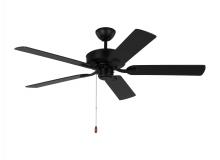 Generation-Seagull 5LD52MBK - Linden 52'' traditional indoor midnight black ceiling fan with reversible motor