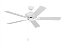 Generation-Seagull 5LD52RZW - Linden 52'' traditional indoor matte white ceiling fan with reversible motor