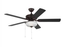 Generation-Seagull 5LDO52BZD - Linden 52'' traditional dimmable LED indoor/outdoor bronze ceiling fan with light kit and re