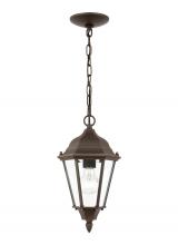 Generation-Seagull 60938-71 - Bakersville traditional 1-light outdoor exterior pendant in antique bronze finish with clear beveled