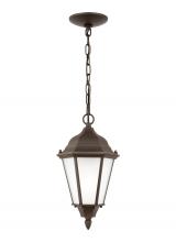 Generation-Seagull 60941-71 - Bakersville traditional 1-light outdoor exterior pendant in antique bronze finish with satin etched