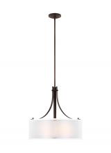 Generation-Seagull 6537303-710 - Elmwood Park traditional 3-light indoor dimmable ceiling pendant hanging chandelier pendant light in