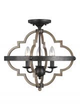 Generation-Seagull 7724903-846 - Three Light Semi-Flush Mount