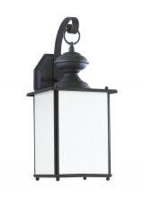 Generation-Seagull 84158D-12 - Jamestowne transitional 1-light outdoor exterior Dark Sky compliant wall lantern sconce in black fin