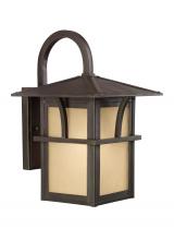 Generation-Seagull 88881-51 - Medford Lakes transitional 1-light outdoor exterior medium wall lantern sconce in statuary bronze fi